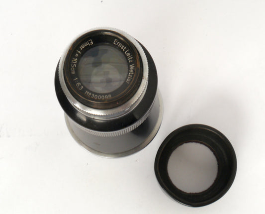 Leica Elmar M39 Schraubgewinde 6,3/ 105 mm „Berg Elmar“ Black/Chrom ELZEN-CHROM – guter Zustand