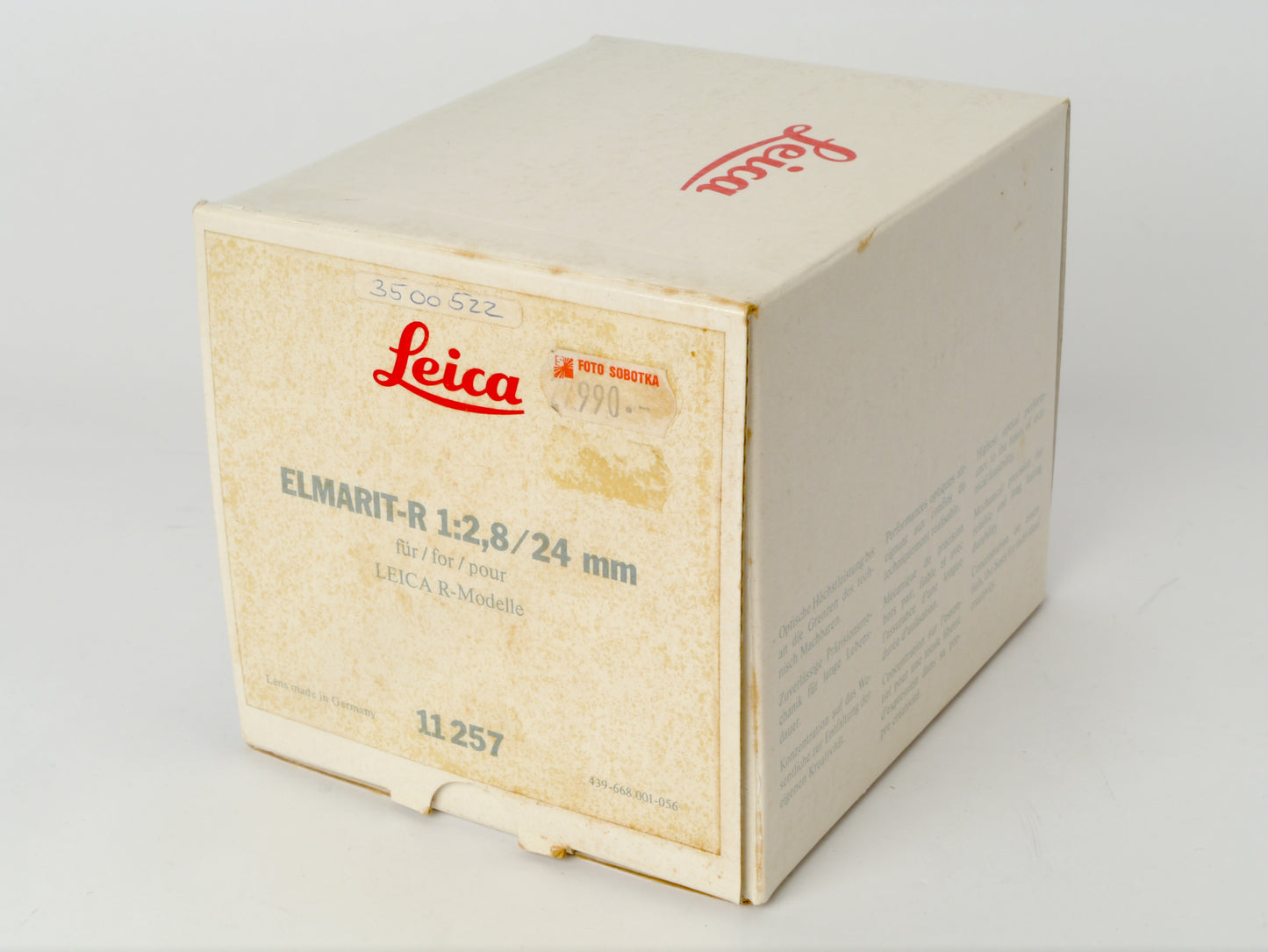Leica Elmarit-R 2,8/24 mm E60 Objektiv, Art. 11257 – sehr guter Zustand