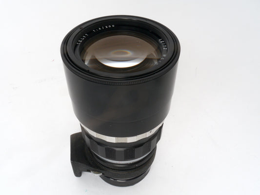 Leica Telyt M39 4/200 mm Objektiv Art. 11063 mit Visoflex-Ring OUBIO, Art. 11063 – sehr guter Zustand
