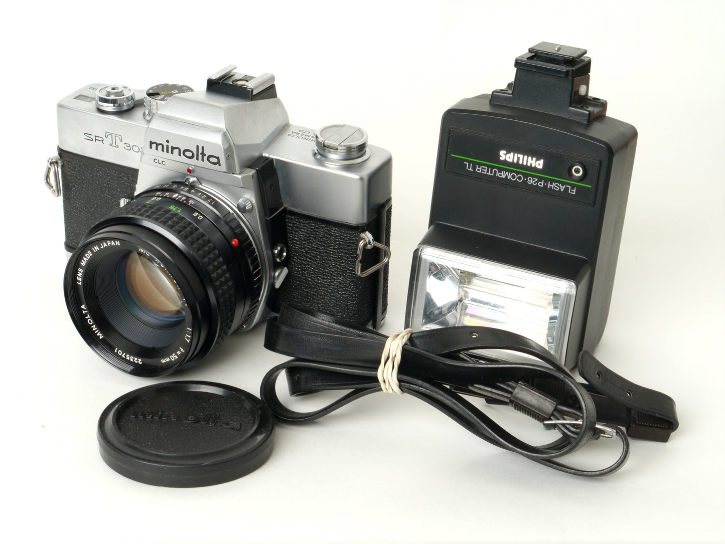 Minolta SR-T 303 Gehäuse Silber mit MC 1,7/50mm – sehr gut