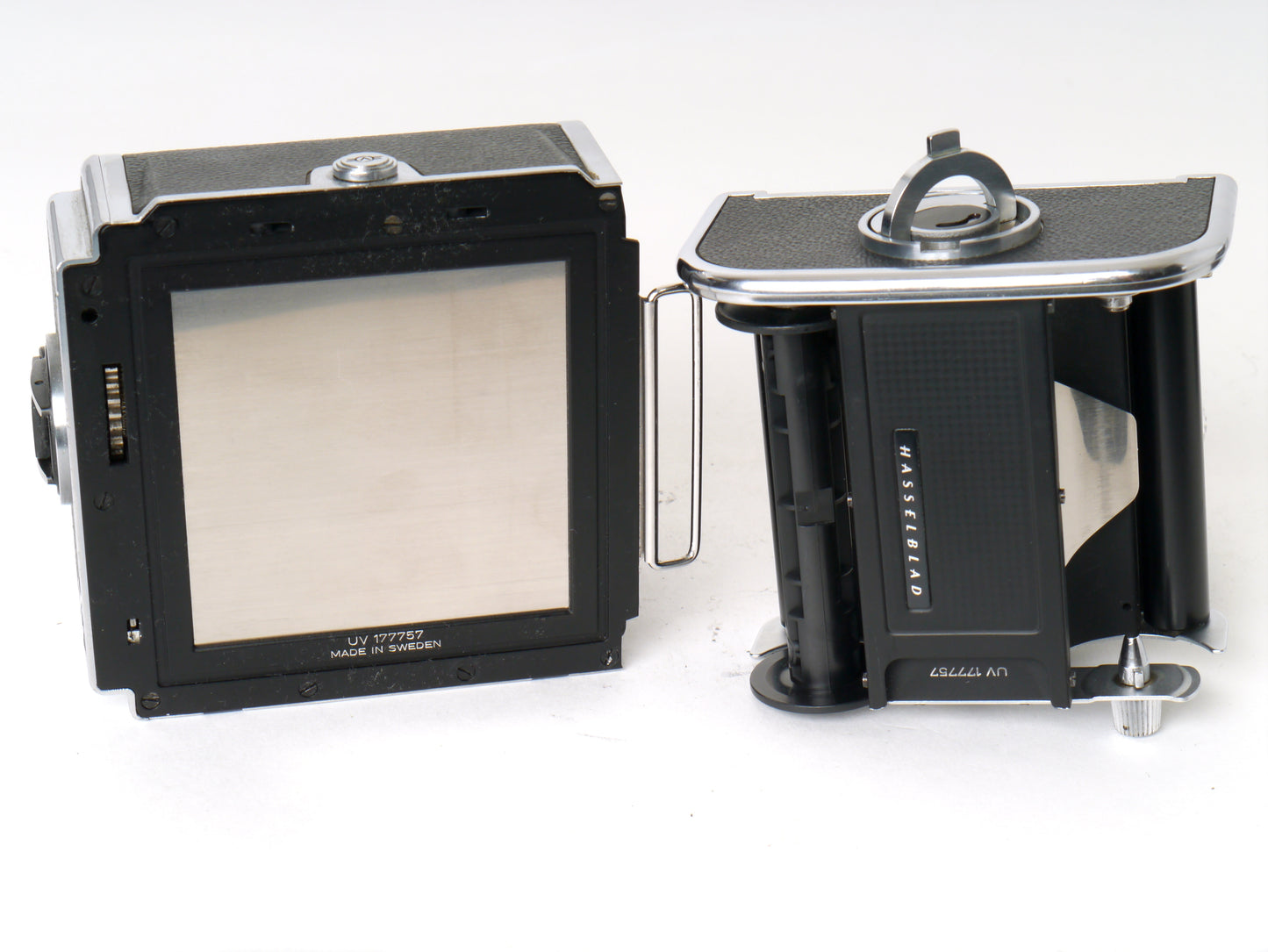 Hasselblad 500 C +Planar C2,8/ 80mm, LS und A 12 Magazin, Chrome Set – neuwertig