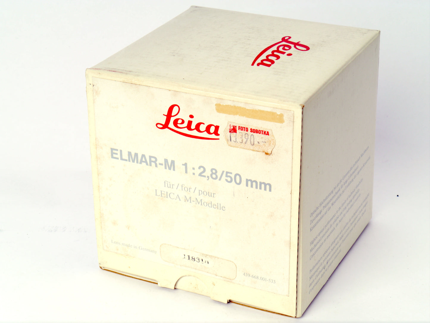 Leica Elmar M 2,8/50 mm schwarz E39 Objektiv Art. 11823 – sehr guter Zustand