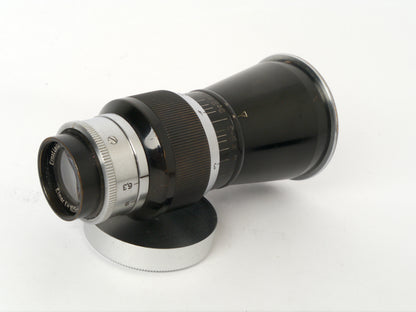 Leica Elmar M39  Schraubgewinde 6,3/ 105 mm „Berg Elmar“ Black/Chrom ELZEN-CHROM – guter Zustand