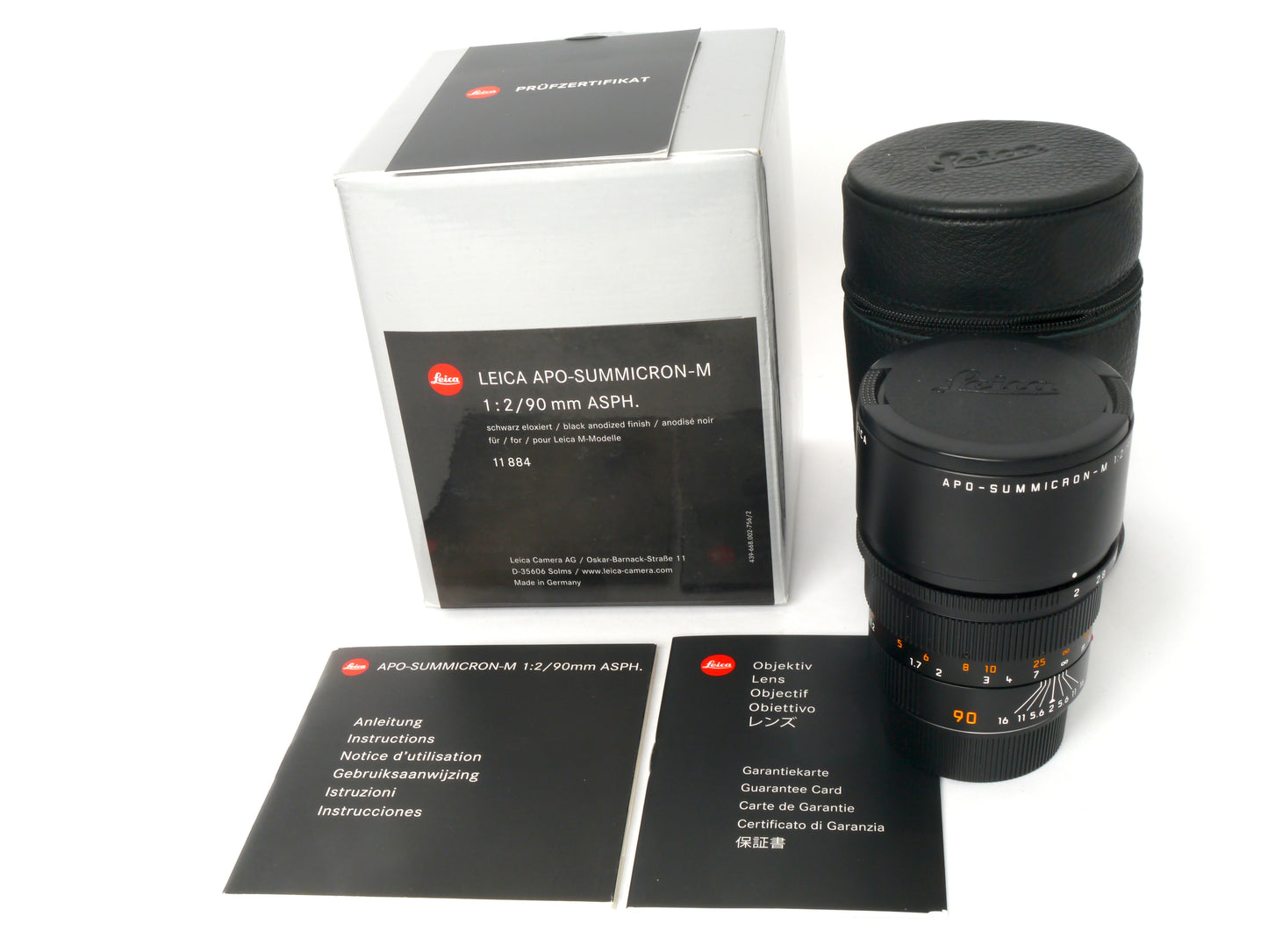 Leica APO-Summicron-M 2/90 mm ASPH schwarz, Art. 11884, 6-bit codiert – wie neu