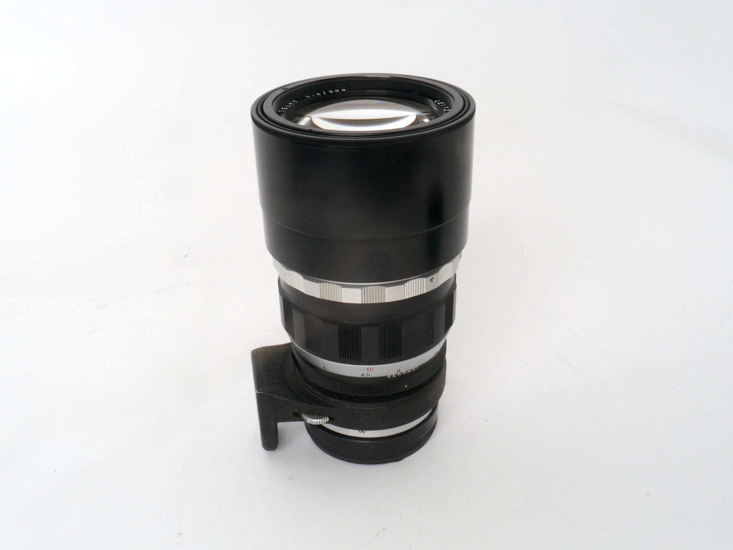 Leica Telyt M39 4/200 mm Objektiv Art. 11063 mit Visoflex-Ring OUBIO, Art. 11063 – sehr guter Zustand