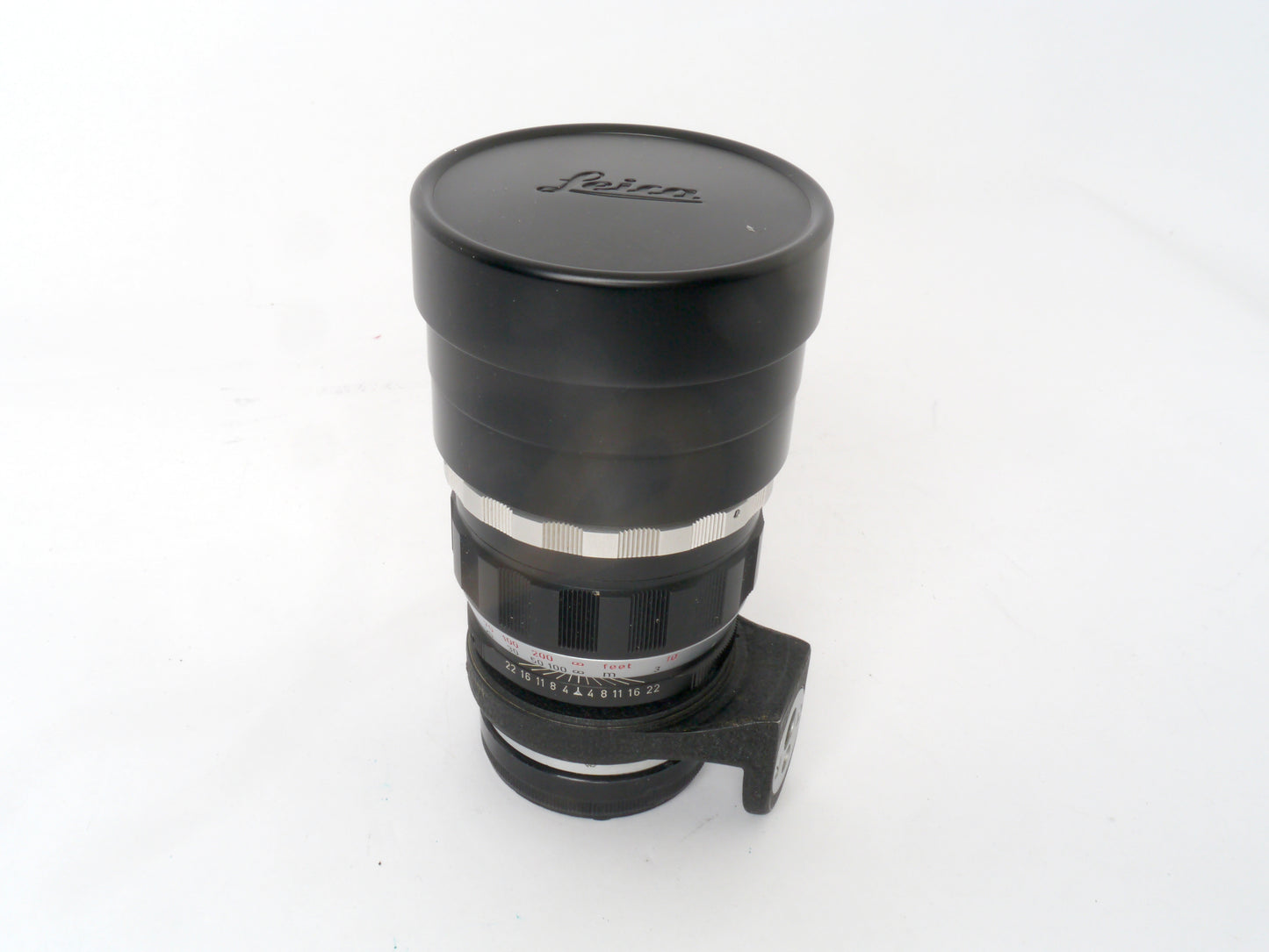 Leica Telyt M39 4/200 mm Objektiv Art. 11063 mit Visoflex-Ring OUBIO, Art. 11063 – sehr guter Zustand