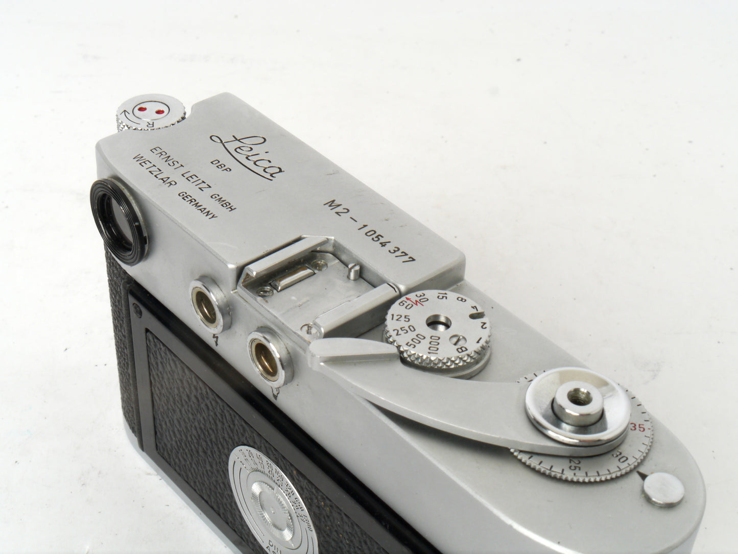 Leica M2 Gehäuse chrom 2. Ausführung “lever rewind” mit Leicameter MC – guter Zustand