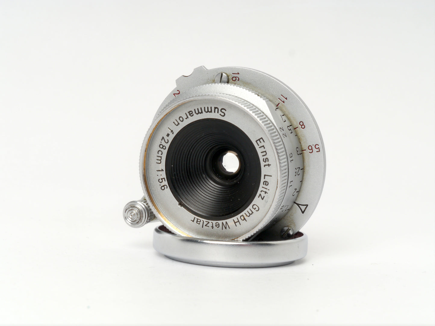 Leica Summaron M 39 Gewinde 5,6/28 mm chrom Art. SNOOX - mit seltener Sonnenblende Art. SGOOGZ guter Zustand