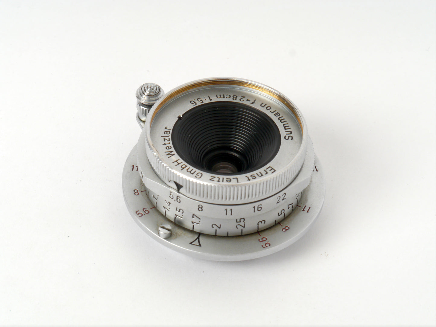Leica Summaron M 39 Gewinde 5,6/28 mm chrom Art. SNOOX - mit seltener Sonnenblende Art. SGOOGZ guter Zustand