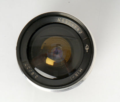 KMZ Mir M42 Gewinde 2,8/35 mm chrom – Version „Grand Prix Brussels 1958“ – guter Zustand