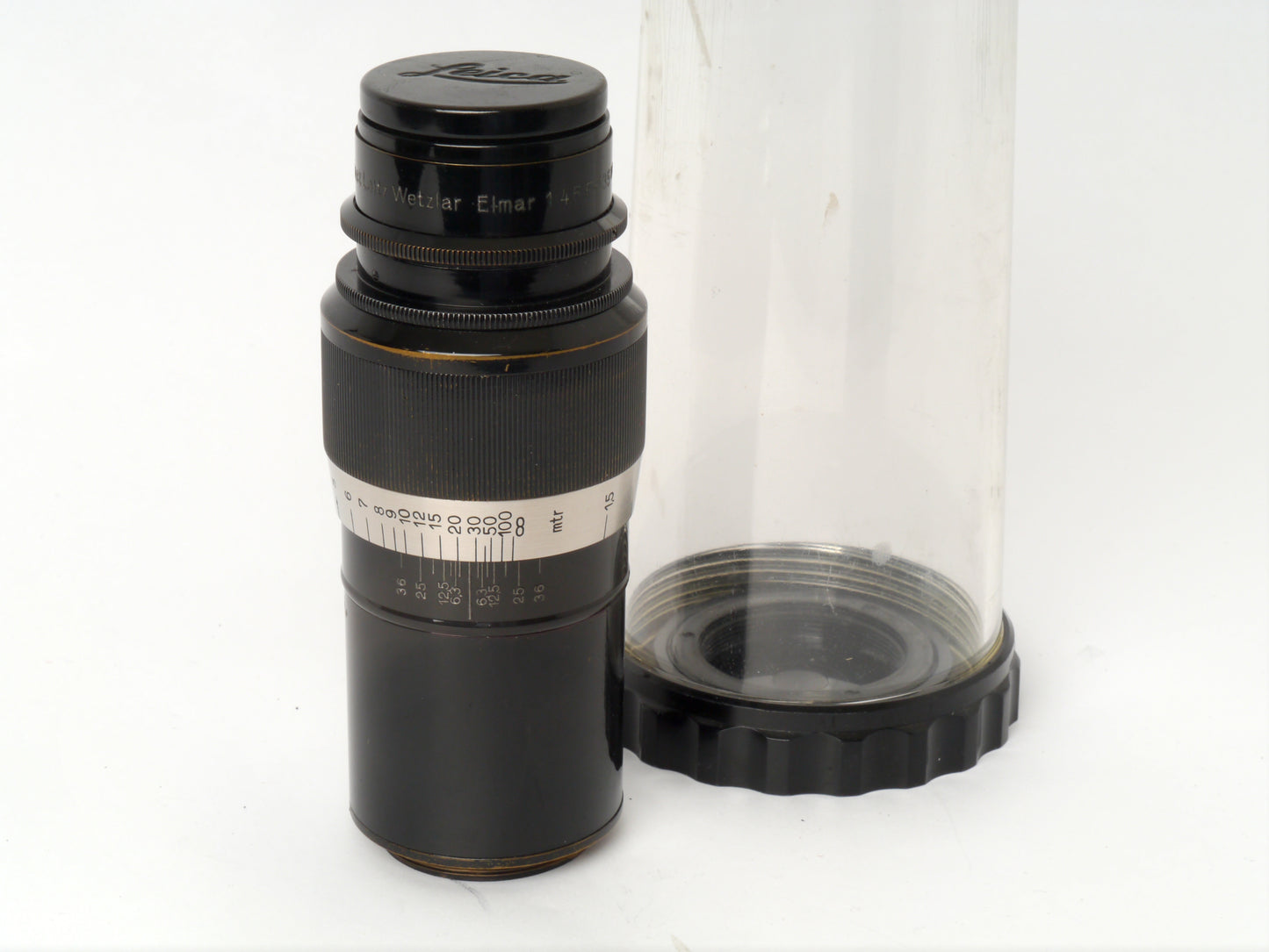 Leica Elmar M 39 Gewinde 4,5/ 135 mm nickel– Rarität, außergewöhnlich guter Zustand