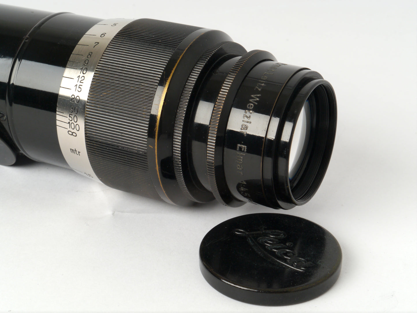 Leica Elmar M 39 Gewinde 4,5/ 135 mm nickel– Rarität, außergewöhnlich guter Zustand