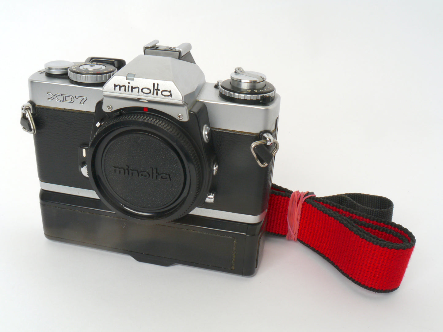 Minolta XD-7 Gehäuse chrom mit XD Winder – guter Zustand