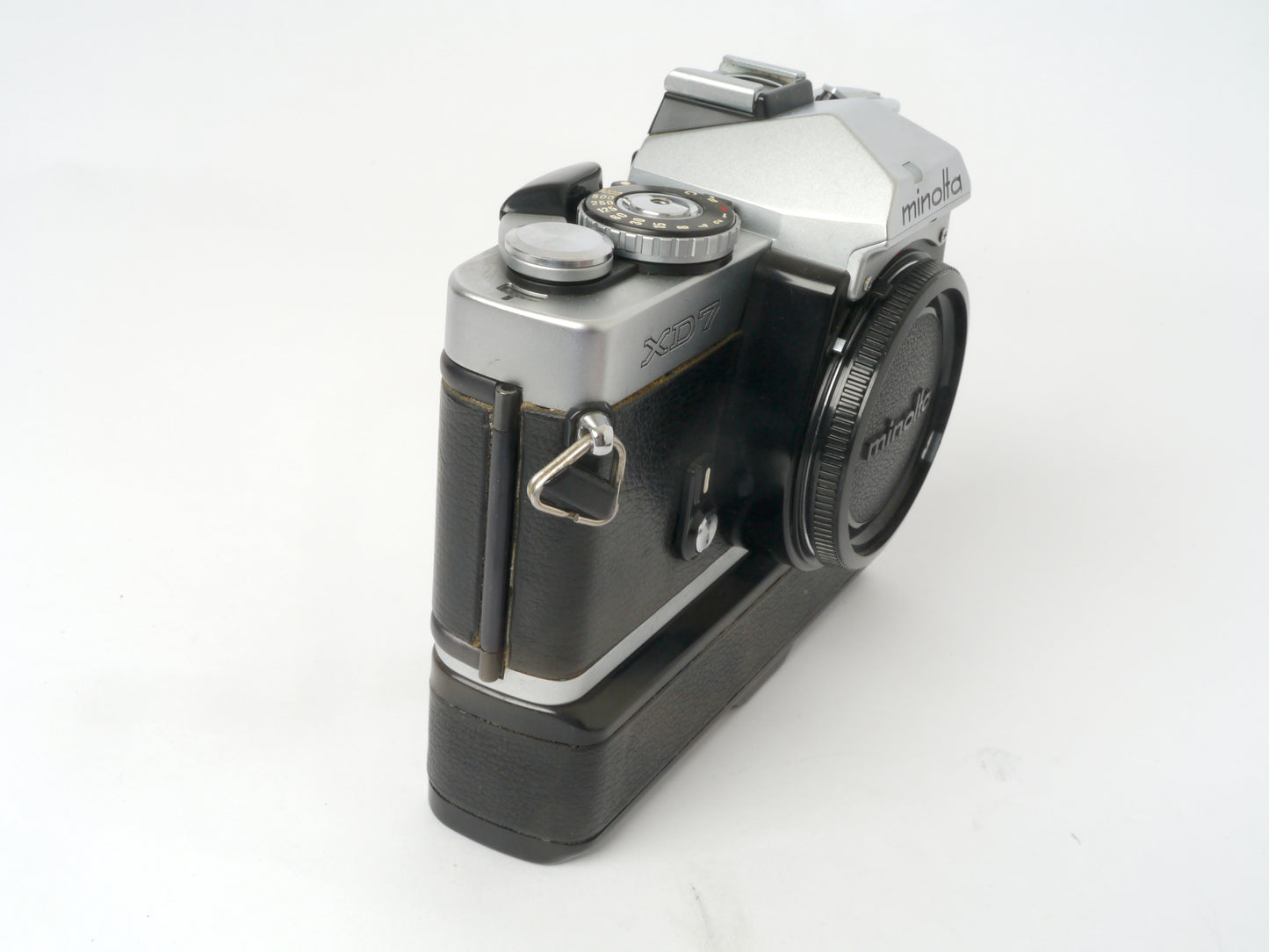 Minolta XD-7 Gehäuse chrom mit XD Winder – guter Zustand