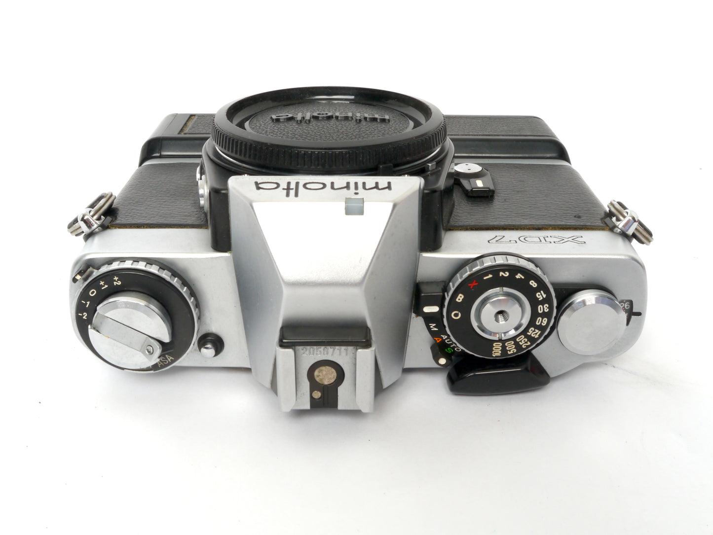 Minolta XD-7 Gehäuse chrom mit XD Winder – guter Zustand