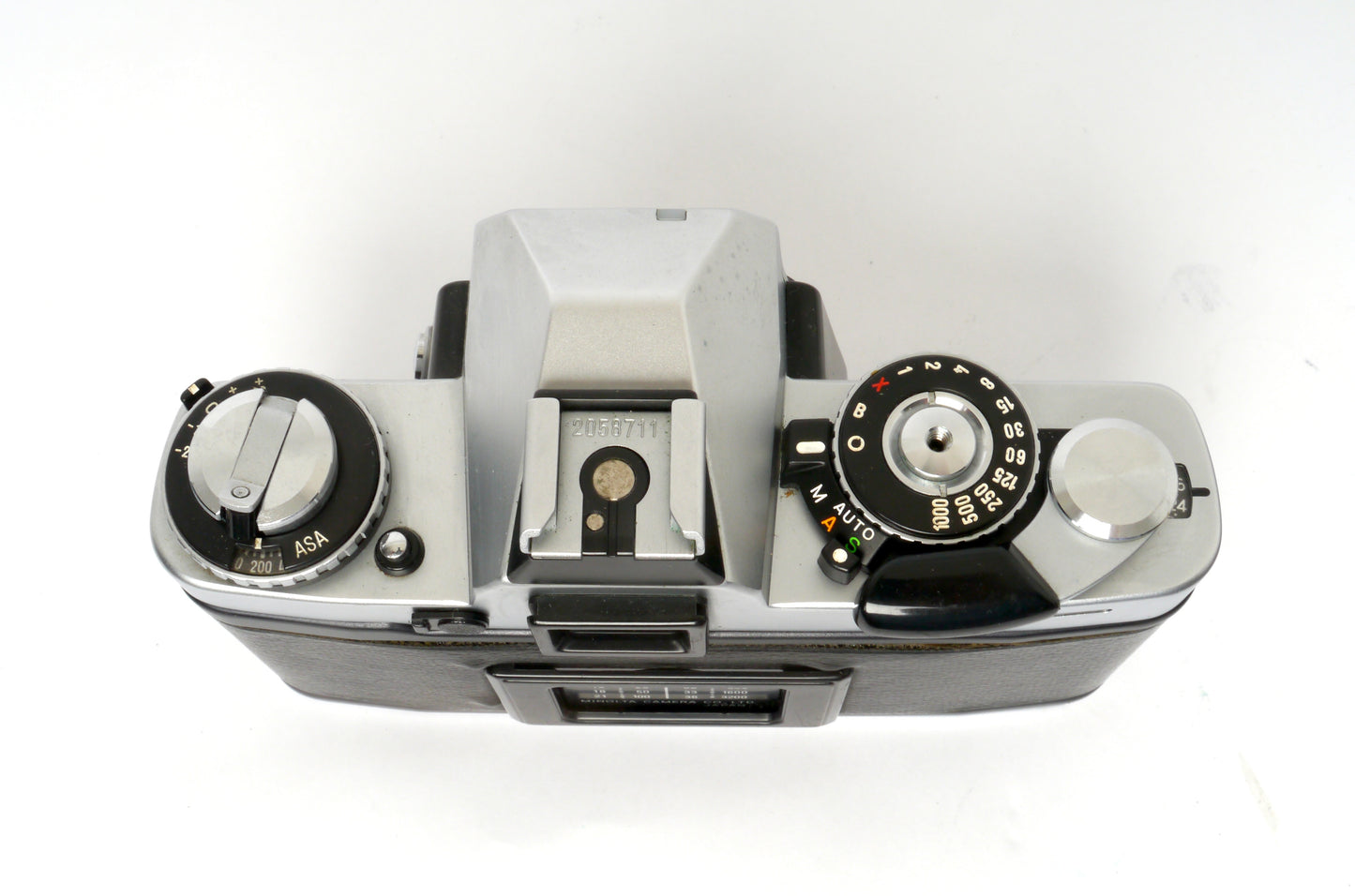 Minolta XD-7 Gehäuse chrom mit XD Winder – guter Zustand