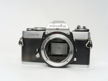 Minolta XD-7 Gehäuse chrom mit XD Winder – guter Zustand