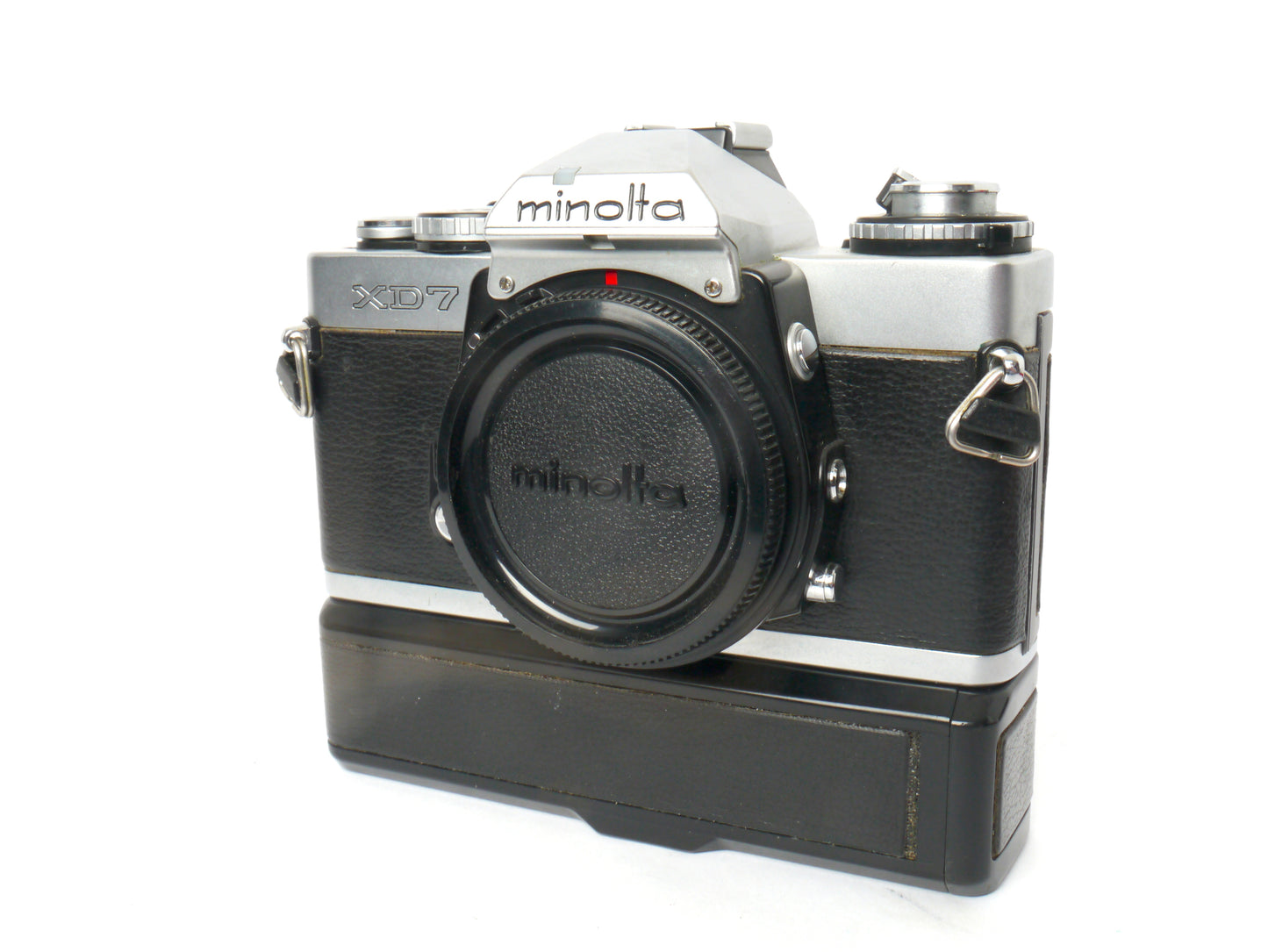 Minolta XD-7 Gehäuse chrom mit XD Winder – guter Zustand