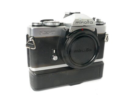 Minolta XD-7 Gehäuse chrom mit XD Winder – guter Zustand