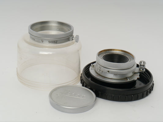Leica Summaron M 39 Gewinde 5,6/28 mm chrom Art. SNOOX - mit seltener Sonnenblende Art. SGOOGZ guter Zustand