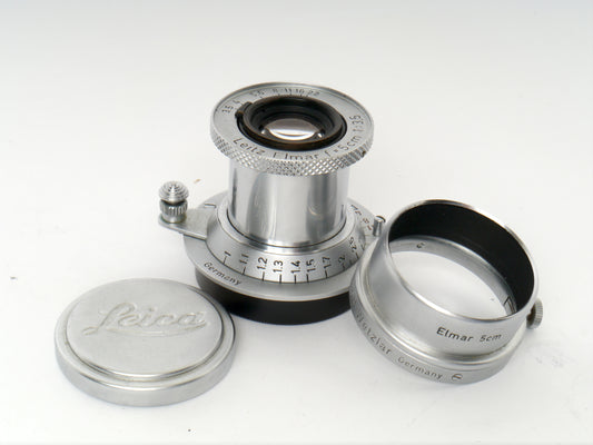 Leica Elmar M39 Gewinde 3,5/ 5cm chrom "red scale" – sehr guter Zustand