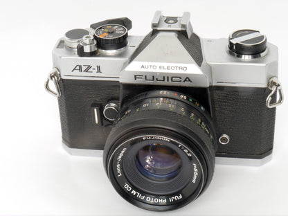 Fujica AZ-1 Gehäuse mit Fujinon 2,2/ 55mm und Suntar 2,8/ 135mm Tele mit WEP 2 x Teleconverter– guter Zustand