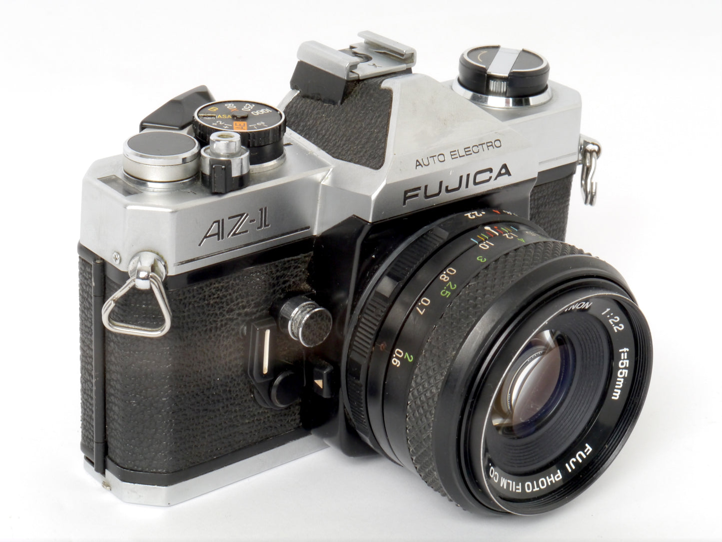 Fujica AZ-1 Gehäuse mit Fujinon 2,2/ 55mm und Suntar 2,8/ 135mm Tele mit WEP 2 x Teleconverter– guter Zustand