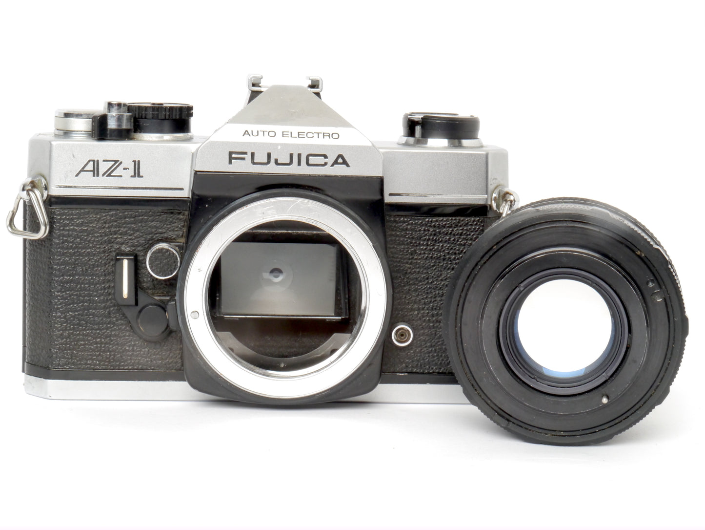 Fujica AZ-1 Gehäuse mit Fujinon 2,2/ 55mm und Suntar 2,8/ 135mm Tele mit WEP 2 x Teleconverter– guter Zustand