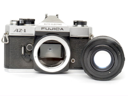 Fujica AZ-1 Gehäuse mit Fujinon 2,2/ 55mm und Suntar 2,8/ 135mm Tele mit WEP 2 x Teleconverter– guter Zustand