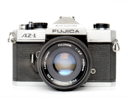 Fujica AZ-1 Gehäuse mit Fujinon 2,2/ 55mm und Suntar 2,8/ 135mm Tele mit WEP 2 x Teleconverter– guter Zustand