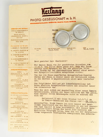 Rollei Rolleicord II Model 4, Set mit Carl Zeiss Triotar 3,5/ 75mm – außergewöhnliches Sammlerset – sehr guter Zustand
