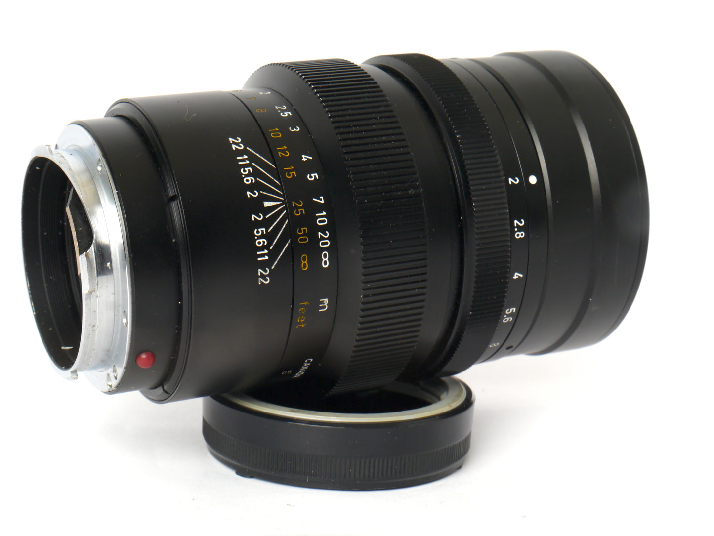 Leica Summicron M 2/90mm schwarz Art. 11123, 2. Version mit * – guter Zustand