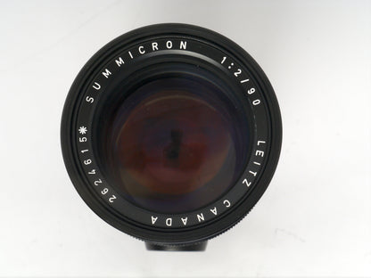 Leica Summicron M 2/90mm schwarz Art. 11123, 2. Version mit * – guter Zustand