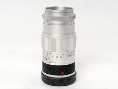 Leica Elmarit M 2,8/90mm chrom Art. 11129 – guter Zustand komplett Service