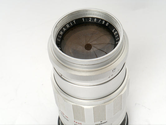 Leica Elmarit M 2,8/90mm chrom Art. 11129 – guter Zustand komplett Service