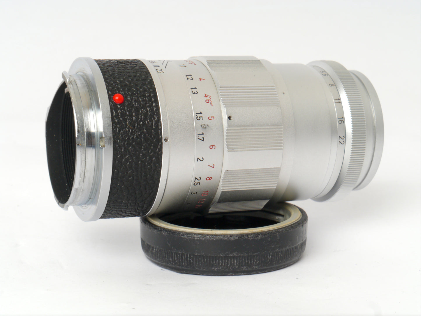Leica Elmarit M 2,8/90mm chrom Art. 11129 – guter Zustand komplett Service