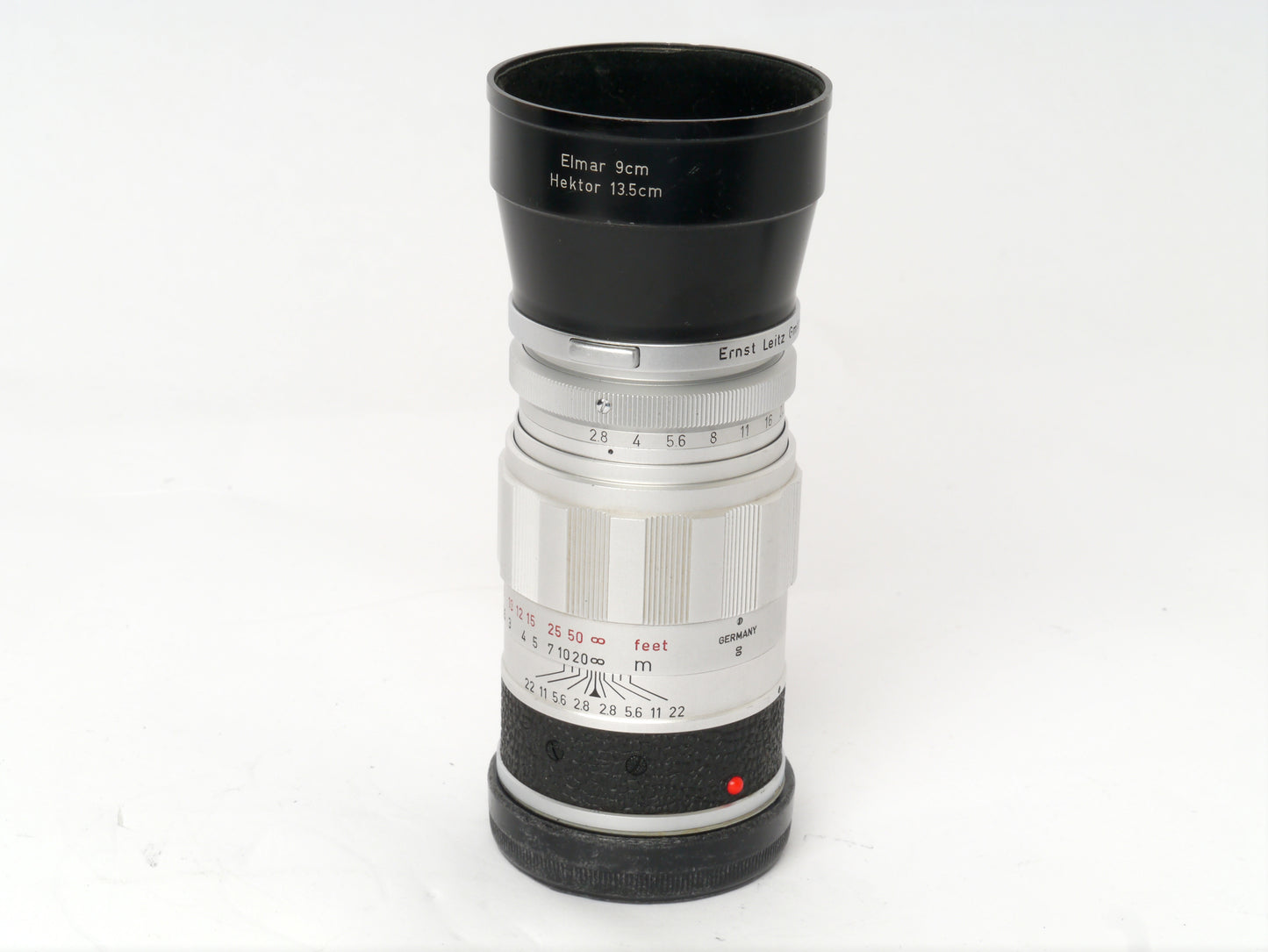 Leica Elmarit M 2,8/90mm chrom Art. 11129 – guter Zustand komplett Service