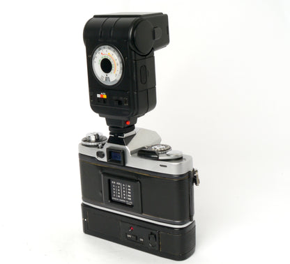 Minolta XD-7 Gehäuse chrom mit XD Winder – guter Zustand
