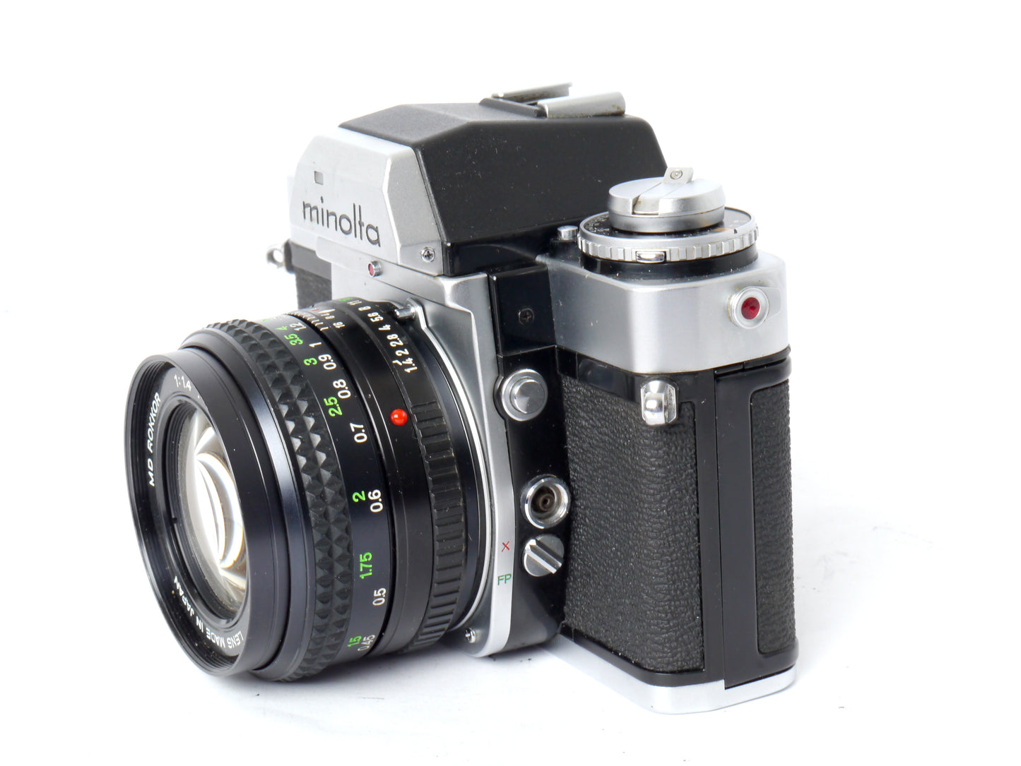 Minolta XE-1 Gehäuse chrom mit MD Rokkor 1,4/ 50mm – guter Zustand