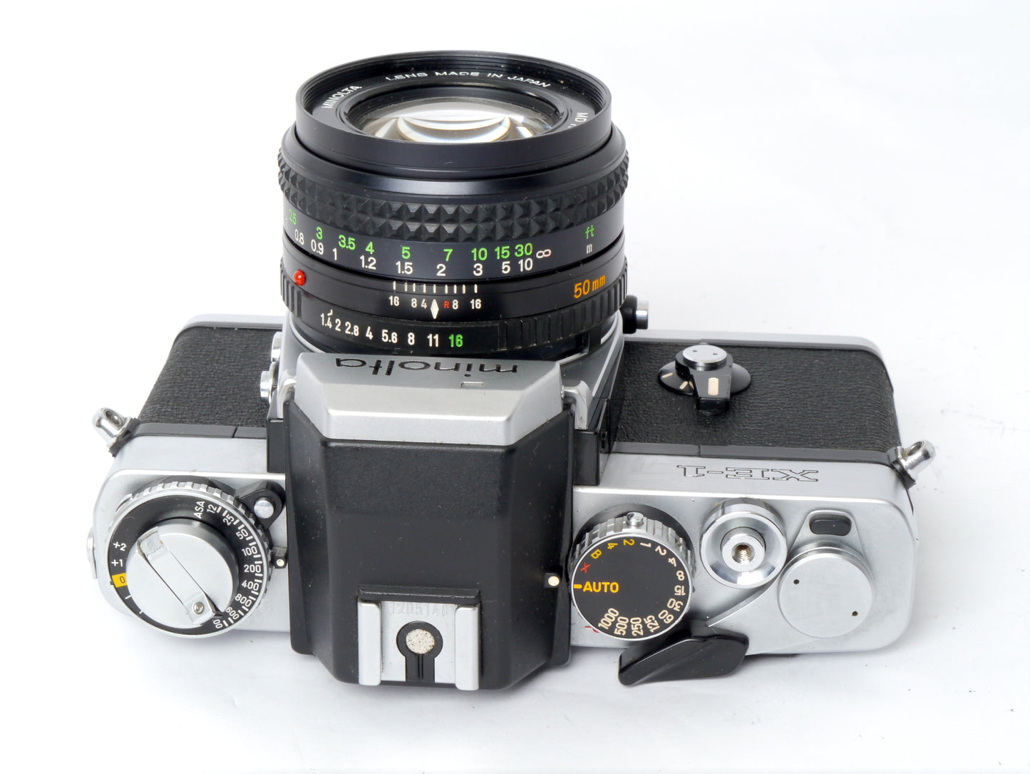 Minolta XE-1 Gehäuse chrom mit MD Rokkor 1,4/ 50mm – guter Zustand