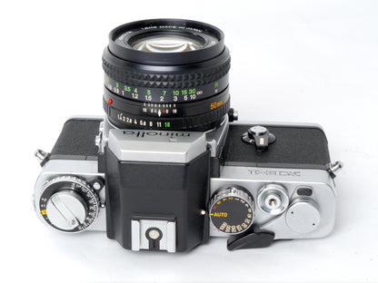 Minolta XE-1 Gehäuse chrom mit MD Rokkor 1,4/ 50mm – guter Zustand