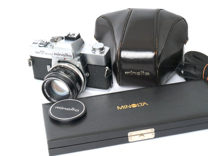 Minolta SRT 303 b Gehäuse chrom mit MC Rokkor-PF 1,7/ 55mm – guter Zustand