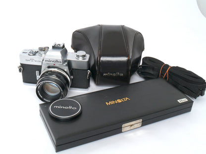 Minolta SRT 303 b Gehäuse chrom mit MC Rokkor-PF 1,7/ 55mm – guter Zustand