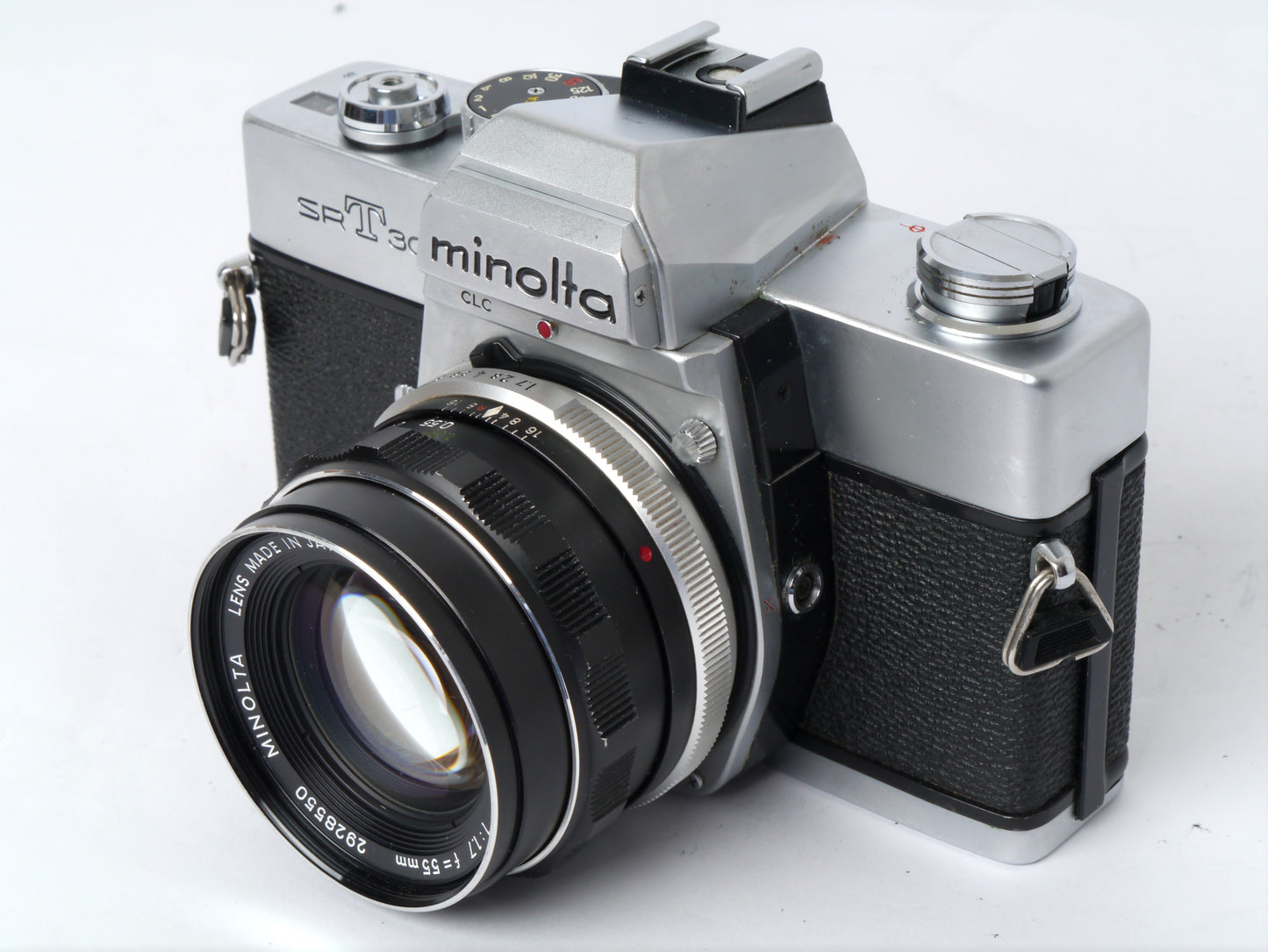 Minolta SRT 303 b Gehäuse chrom mit MC Rokkor-PF 1,7/ 55mm – guter Zustand