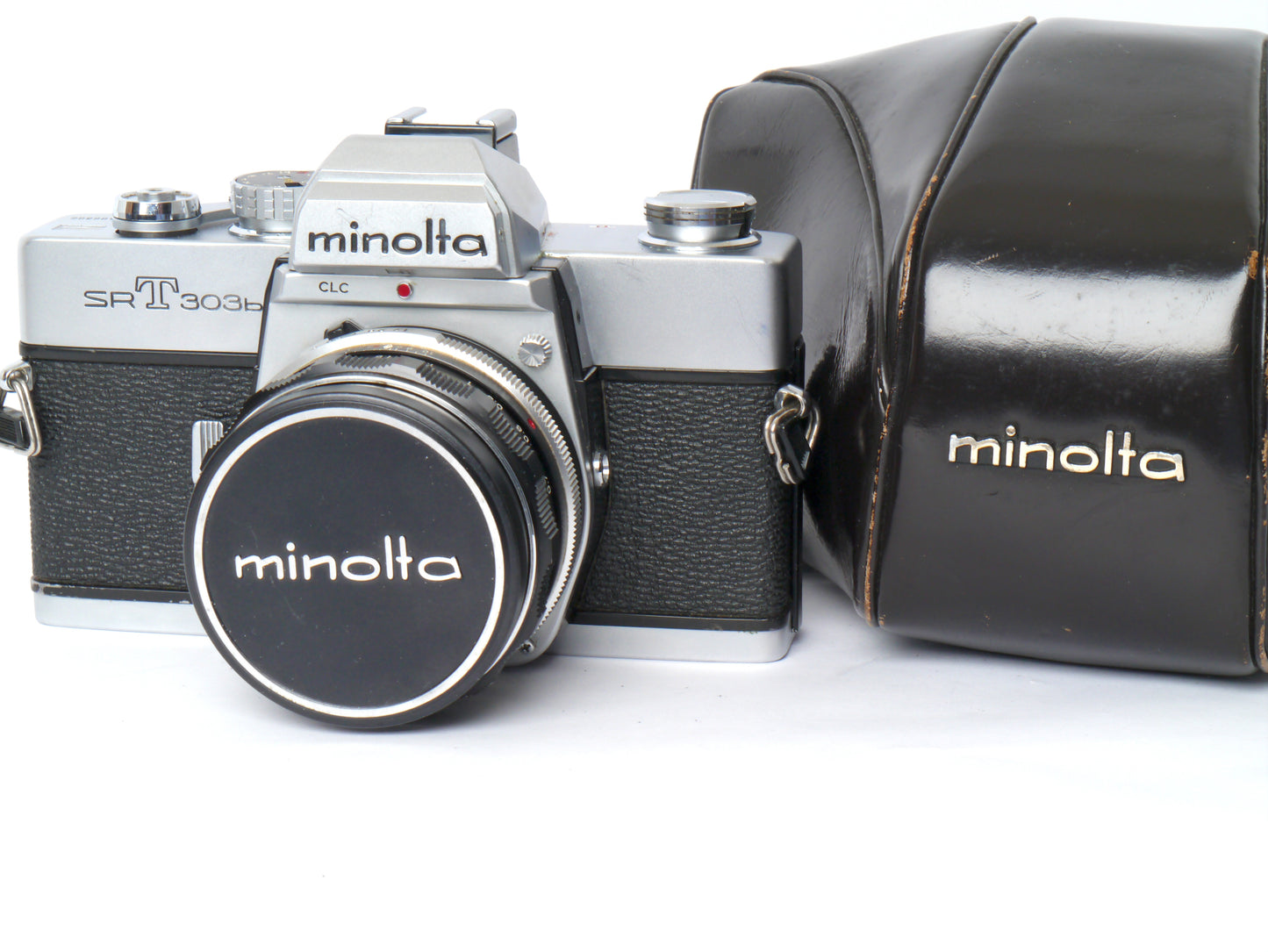 Minolta SRT 303 b Gehäuse chrom mit MC Rokkor-PF 1,7/ 55mm – guter Zustand
