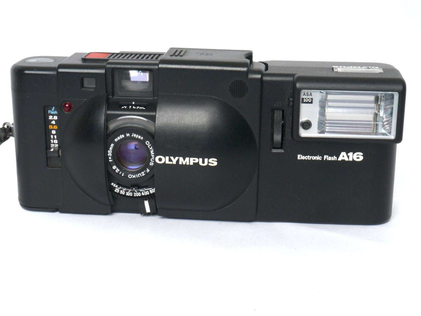 Olympus XA mit A16 Blitzgerät – guter Zustand