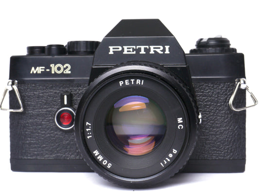 Petri MF-102 mit Petri MF 1,7/50mm MC – sehr gut