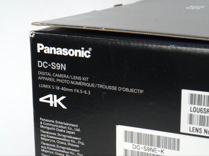 Panasonic Lumix S 9 Gehäuse Schwarz mit Lumix S 4,5-6,3/18-40mm – neu unbenutzt