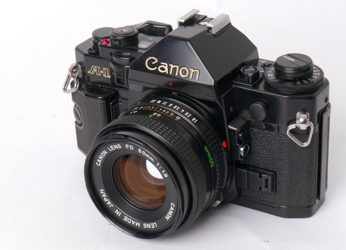 Canon A-1 Gehäuse mit FD 1,8/50mm – gut