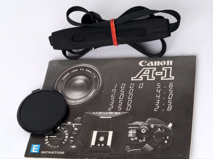 Canon A-1 Gehäuse mit FD 1,8/50mm – gut